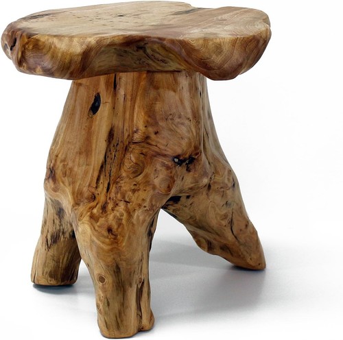 Natural cedar stump - natural, stool